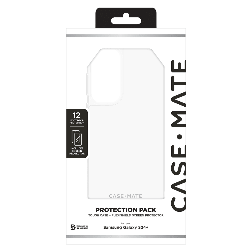 Case-Mate Protection Pack Tough Case and Glass Screen Protector for Samsung Galaxy S24 Plus by Case-Mate