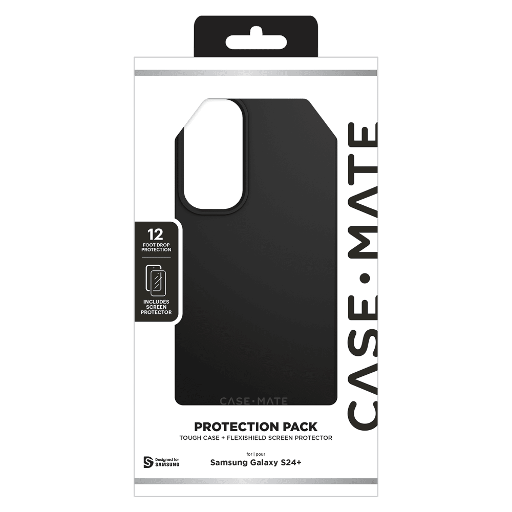 Case-Mate Protection Pack Tough Case and Glass Screen Protector for Samsung Galaxy S24 Plus by Case-Mate