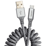 Ventev Chargesync Helix Coiled USB A to USB C Cable by Ventev