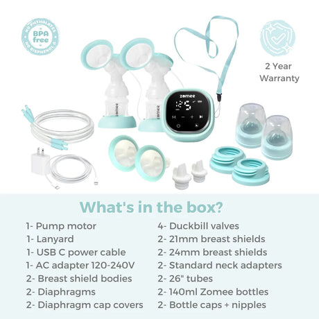 Zomee Double Electric Breast Pump Kit