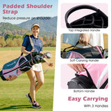 Women's Complete Golf Club Set Right Hand with Rain Hood-Pink