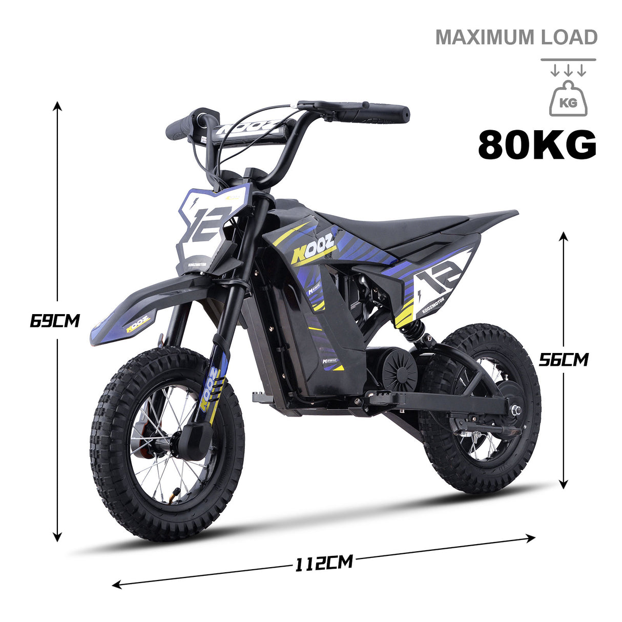 MotoTec 36v 300w (HP122E) Electric Dirt Bike Blue