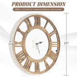 16 / 20 Inch Silent Wall Clock with Classic Frame and Classic Roman Number-20 Inch