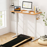 Electric Standing Desk with 3 Memory Height Settings and 2 Hanging Hooks & Cable Management-Natural