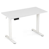 Electric Standing Desk with 3 Memory Height Settings and 2 Hanging Hooks & Cable Management-White