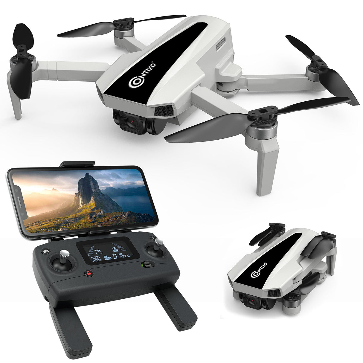 Contixo F31 Pro Drone Foldable GPS with 2.5k Camera with Storage Case by Contixo