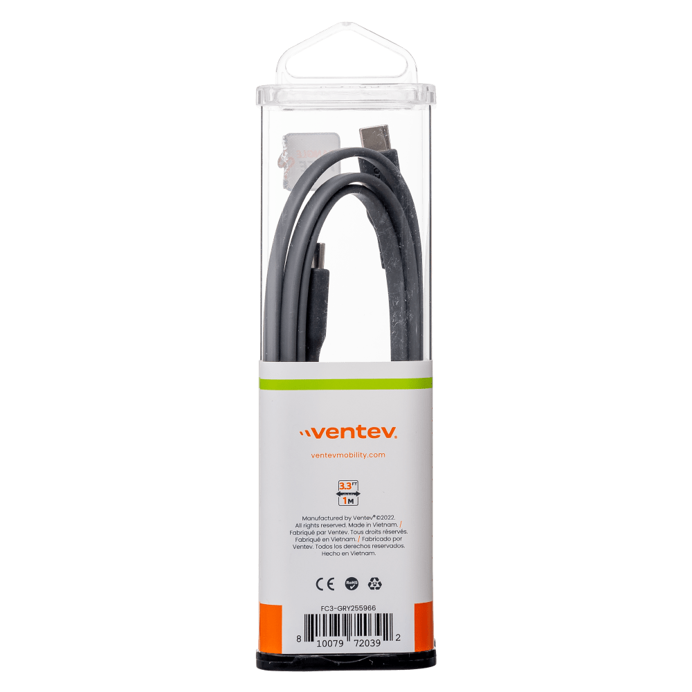 Ventev Chargesync Flat USB C to USB C Cable 3.3ft by Ventev