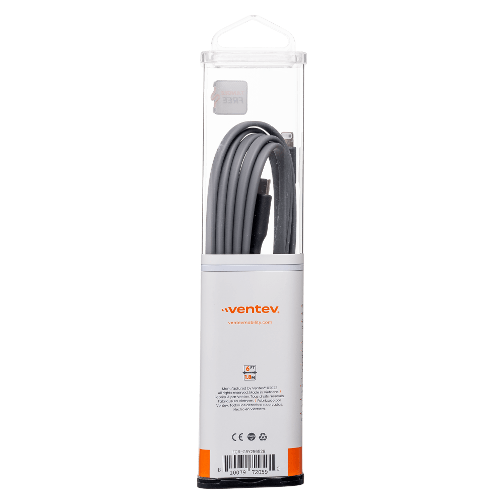 Ventev ChargeSync Flat USB C to Apple Lightning Cable 6ft by Ventev