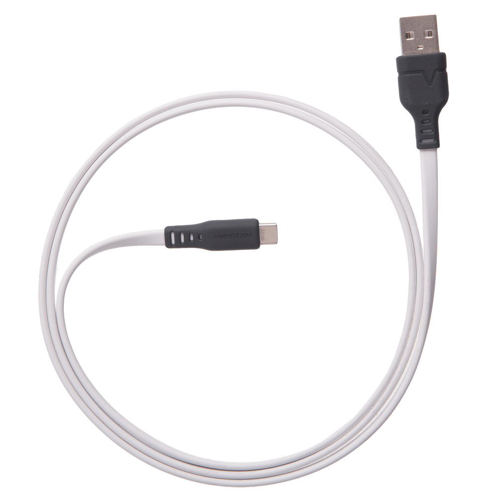 Ventev Chargesync Flat USB A to USB C Cable 6ft by Ventev