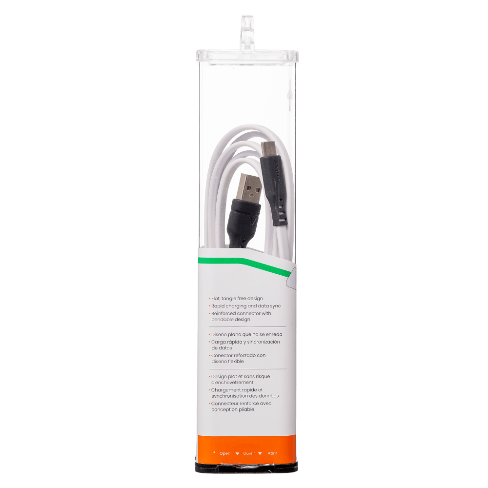 Ventev Chargesync Flat USB A to USB C Cable 6ft by Ventev