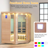 3-5 People Far Infrared Wooden Sauna Room for Home