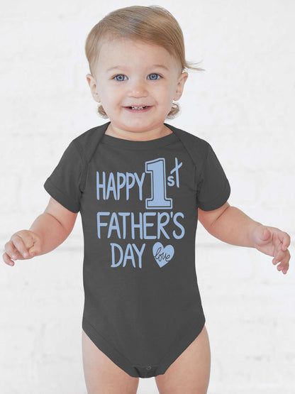 Happy 1st Father's Day Onesies & Bodysuits