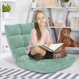 14-Position Adjustable Cushioned Floor Chair-Green