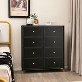 Floor Dresser Storage Organizer with 5/6/8 Drawers with Fabric Bins and Metal Frame-8-Drawer