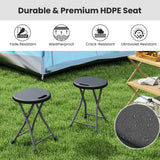 Folding Stool with Built-in Handle for Adults-2 Pieces