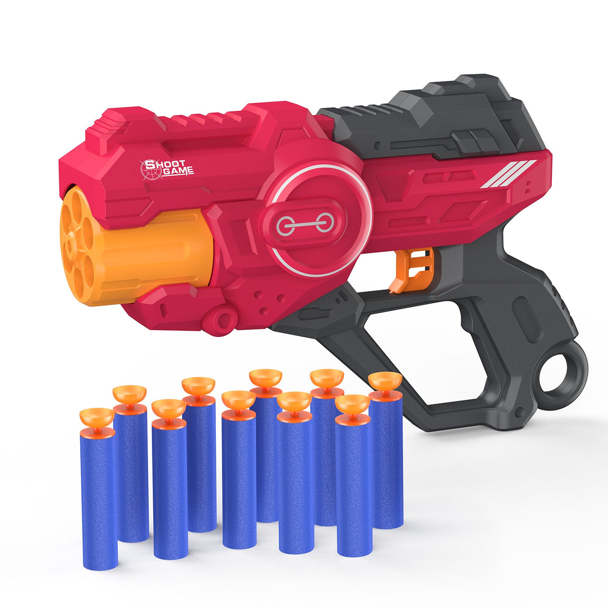 JoyBox Blazing Fun Foam Dart Blasters for Kids & Adults – Ultimate Outdoor Soft Bullet Toy Gun with Rotating Barrel for Epic Battles! by Contixo