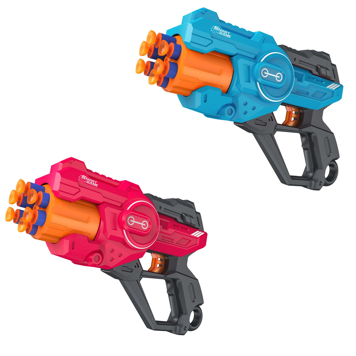 JoyBox Blazing Fun Foam Dart Blasters for Kids & Adults – Ultimate Outdoor Soft Bullet Toy Gun with Rotating Barrel for Epic Battles! by Contixo