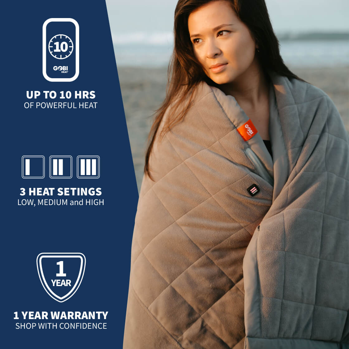 Zen Portable Heated Blanket by Gobi Heat