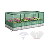 Galvanized Raised Garden Bed with Greenhouse Cover