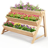 3-Tier Garden Bed with Storage Shelf  2 Hanging Hooks and 3 Bed Liners