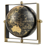 Geographic 6/ 8/ 10 Inch World Globe with Clear Printing and Square Frame-L