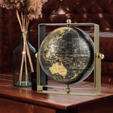 Geographic 6/ 8/ 10 Inch World Globe with Clear Printing and Square Frame-L