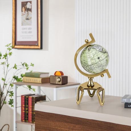 Educational Geographic 5/8/10 Inch World Globe with Triangle Metal Stand-5 inches