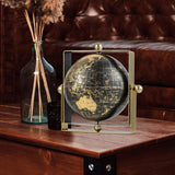 Geographic 6/ 8/ 10 Inch World Globe with Clear Printing and Square Frame-S