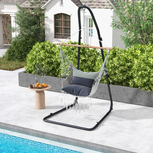 Hammock Chair Stand Adjustable Swing Chair Stand with Safety Hook and Sturdy Chain