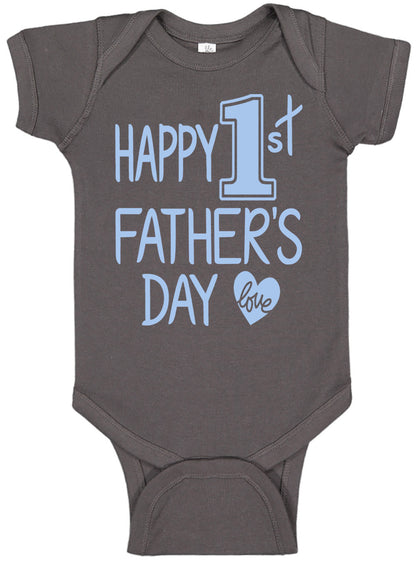 Happy 1st Father's Day Onesies & Bodysuits