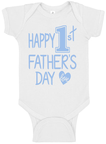 Happy 1st Father's Day Onesies & Bodysuits