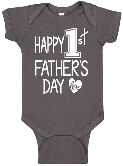 Happy 1st Father's Day Onesies & Bodysuits
