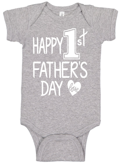 Happy 1st Father's Day Onesies & Bodysuits