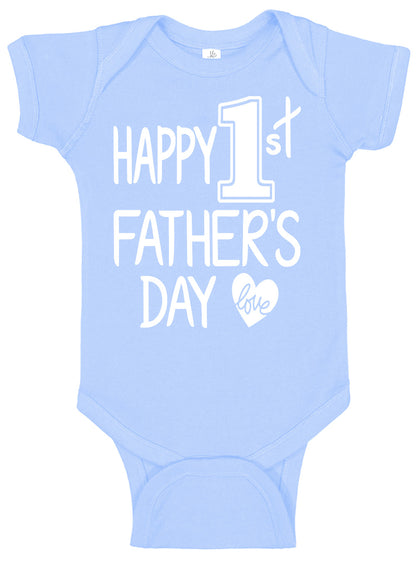 Happy 1st Father's Day Onesies & Bodysuits