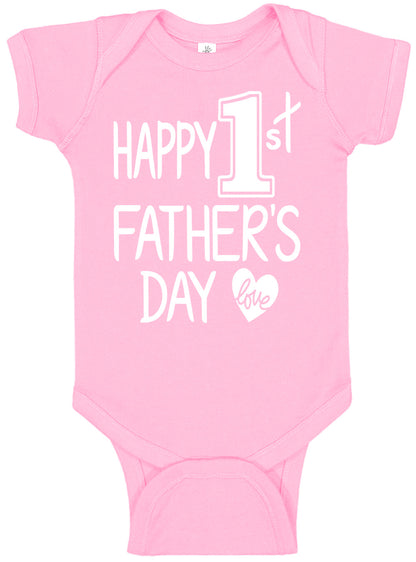 Happy 1st Father's Day Onesies & Bodysuits