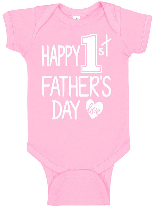 Happy 1st Father's Day Onesies & Bodysuits