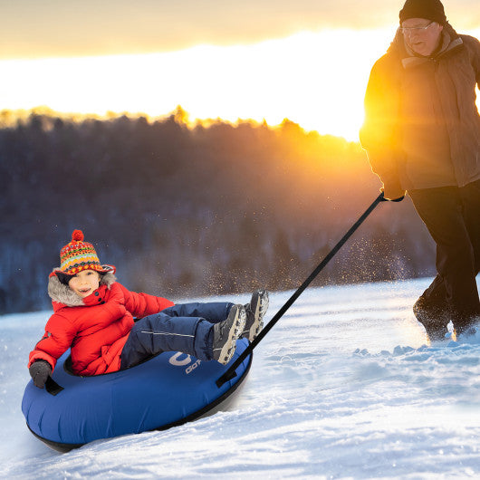 40" Inflatable Snow Sled for Kids and Adults-Blue