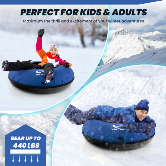 40" Inflatable Snow Sled for Kids and Adults-Blue