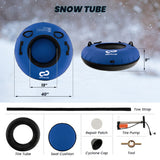 40" Inflatable Snow Sled for Kids and Adults-Blue