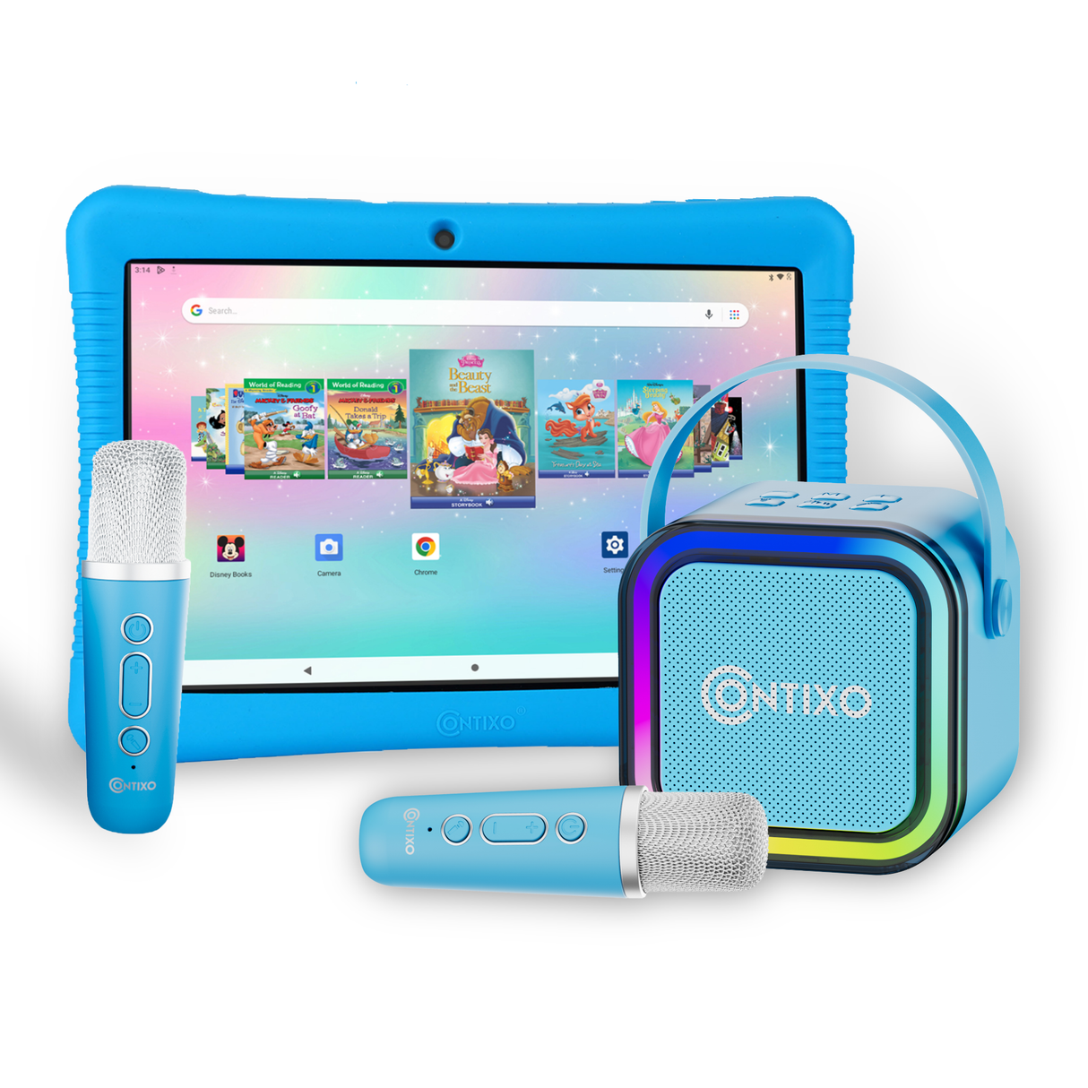 Contixo K102 10" Kids Tablet with Kids Bluetooth Karaoke and Two Microphones by Contixo