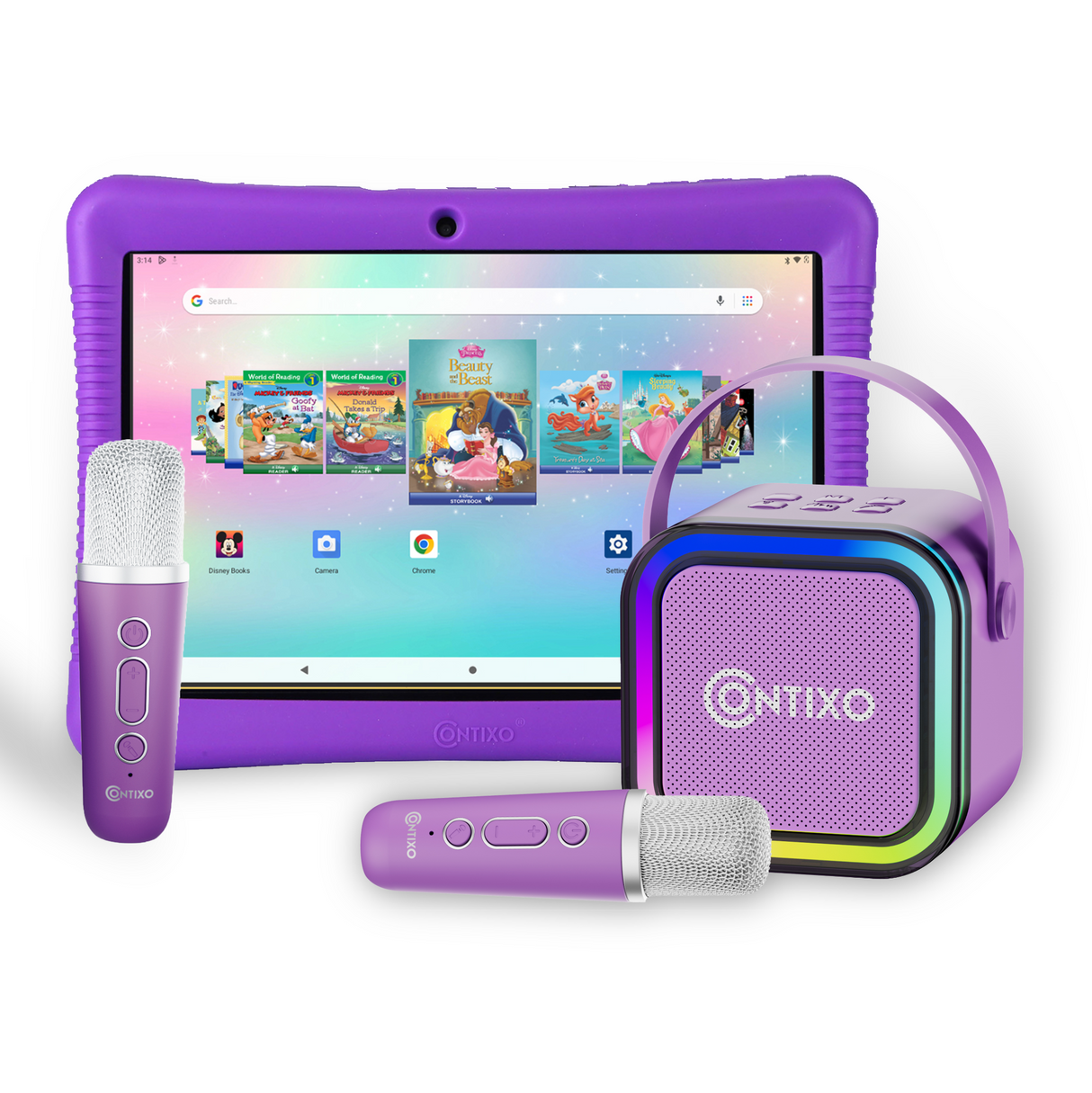 Contixo K102 10" Kids Tablet with Kids Bluetooth Karaoke and Two Microphones by Contixo