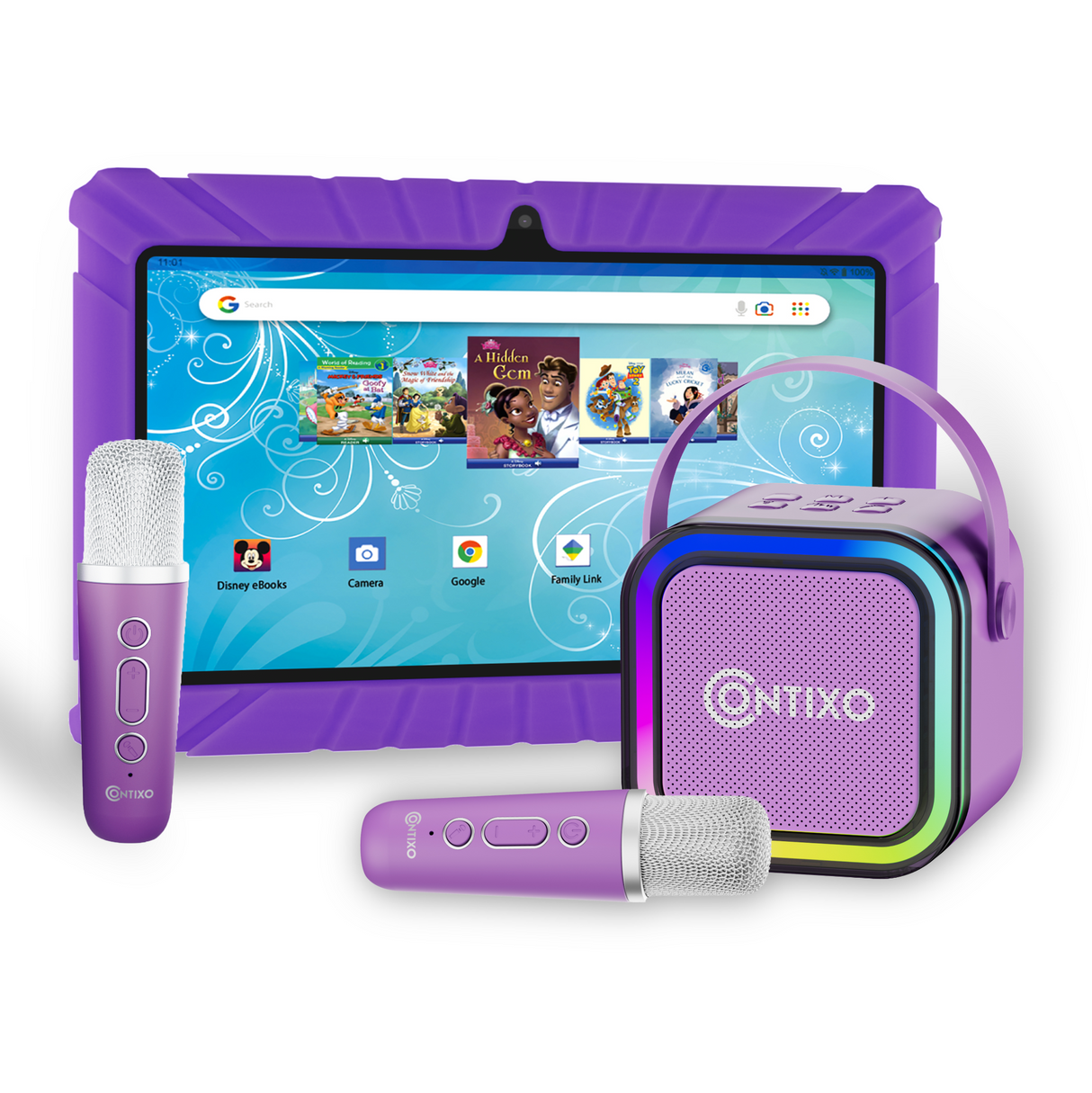 Contixo V8 7" Kids Tablet with Kids Bluetooth Karaoke and Two Microphones by Contixo