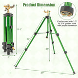 Impact Sprinkler on Tripod Base Set of 2 with 360 Degree Rotation-S