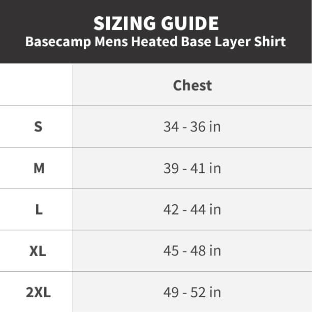 Basecamp Mens Heated Base Layer Shirt by Gobi Heat