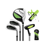 Junior Complete Golf Club Set Right Hand with Rain Hood for Kids-Green