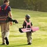 Junior Complete Golf Club Set Right Hand with Rain Hood for Kids-Pink