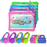 Contixo K102 10" Kids Tablet, Bluetooth Headphones, Tablet Bag, & Stylus Bundle by Contixo