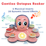 Contixo Baby Piano Toy - Octopus Musical Toy with 6 Keyboards, Ages 6-24 Months, Pink by Contixo