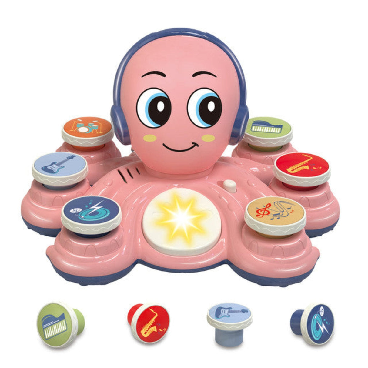 Contixo Baby Piano Toy - Octopus Musical Toy with 6 Keyboards, Ages 6-24 Months, Pink by Contixo