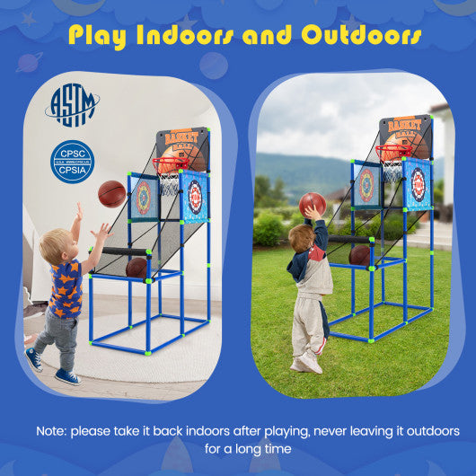 Kids Basketball Arcade Game with Electronic Scoreboard and Sound Effect